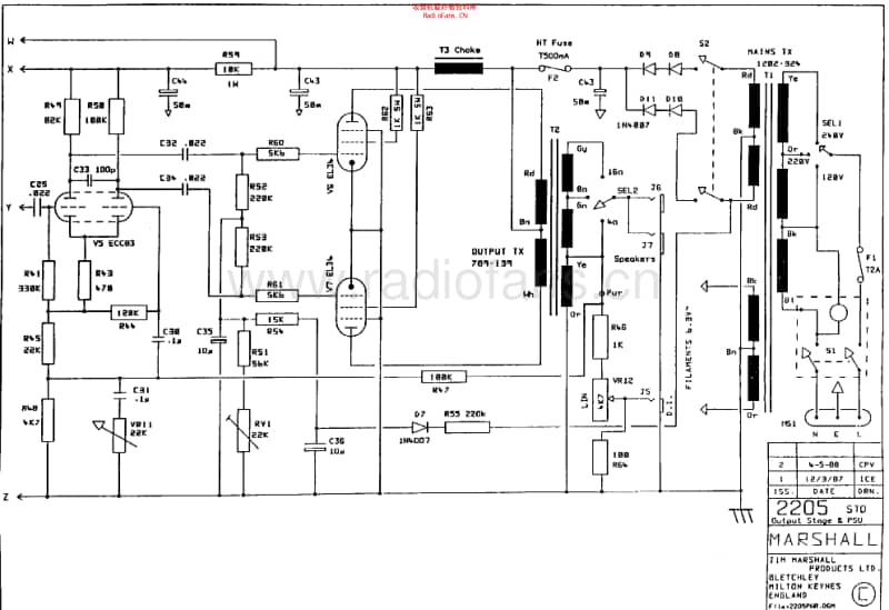 Marshall_jcm800_splitch_50w_2205 电路图 维修原理图.pdf_第2页