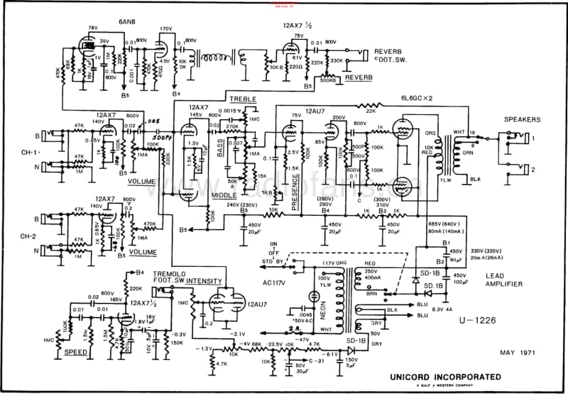 Univox1226 电路图 维修原理图.pdf_第1页