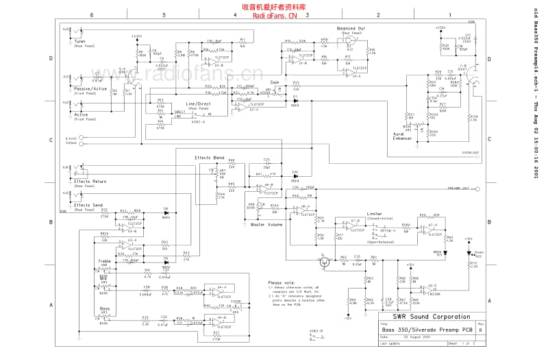 Swr_bass_350_preamp 电路图 维修原理图.pdf_第1页