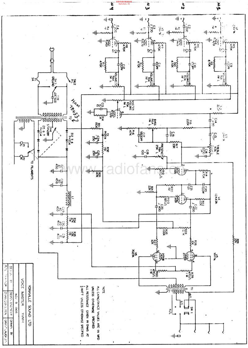 Traynor_voicemaster_yvm1 电路图 维修原理图.pdf_第1页