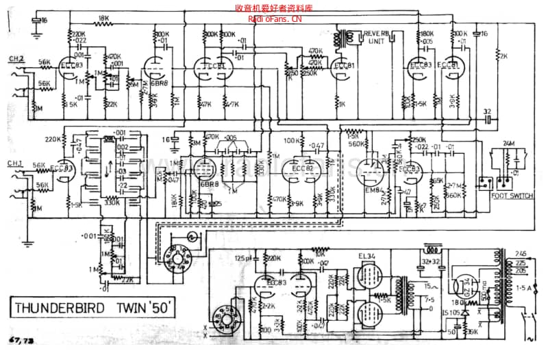 Selmer_tbird_twin_50w 电路图 维修原理图.pdf_第1页