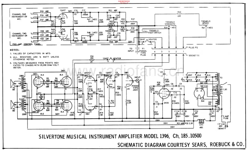 Silvertone_1396 电路图 维修原理图.pdf_第1页