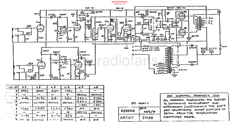 Marshall_artiste_50w_2040 电路图 维修原理图.pdf_第1页