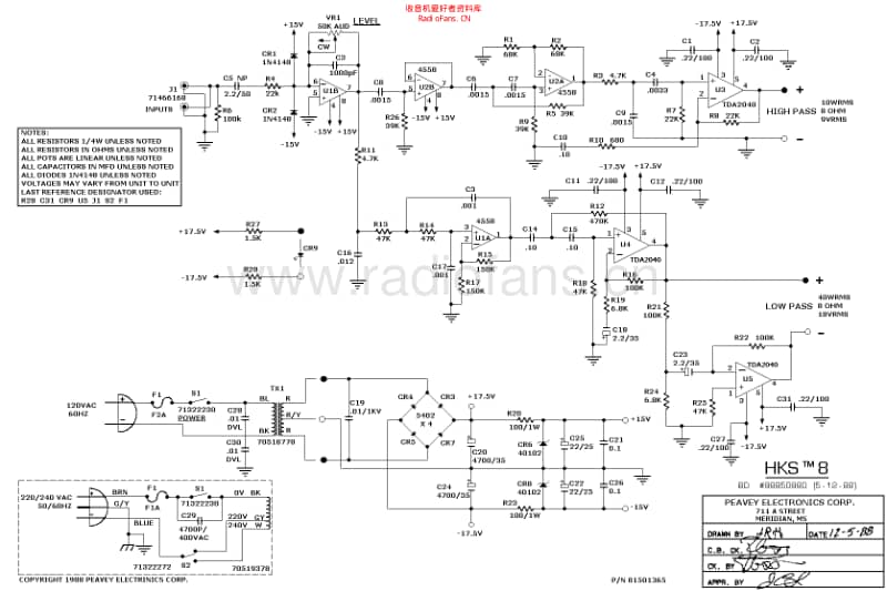 Peavey_HKs8 电路图 维修原理图.pdf_第1页