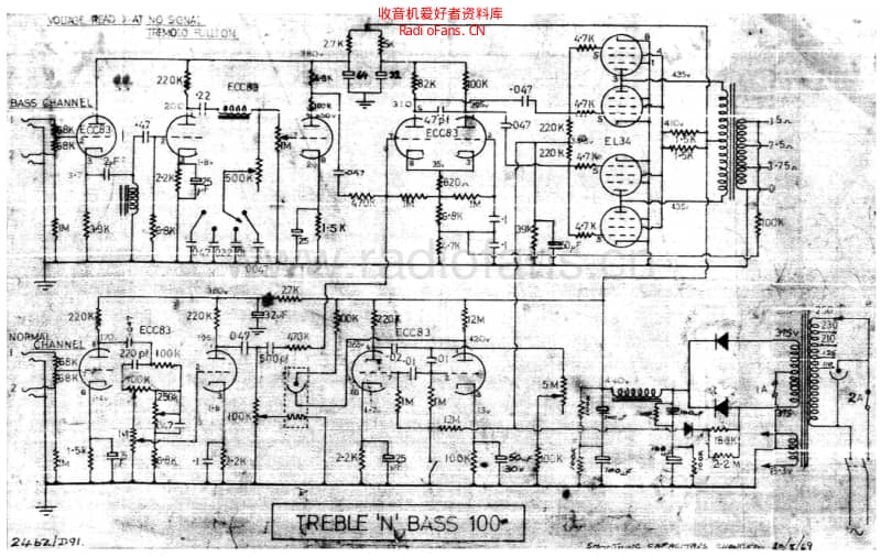 Selmer_treblenbass_100w 电路图 维修原理图.pdf_第1页