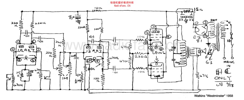 Watkins_westminster_1958 电路图 维修原理图.pdf_第1页