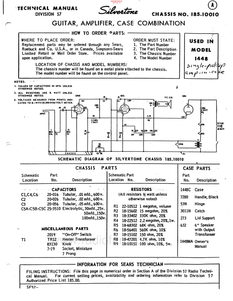 Silvertone_1448 电路图 维修原理图.pdf_第2页