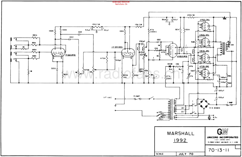 Marshall_jmp_super_bass_100w_1992 电路图 维修原理图.pdf_第1页