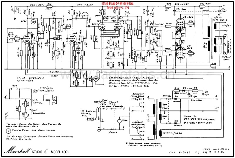 Marshall_jcm800_studio15_15w_4001 电路图 维修原理图.pdf_第1页