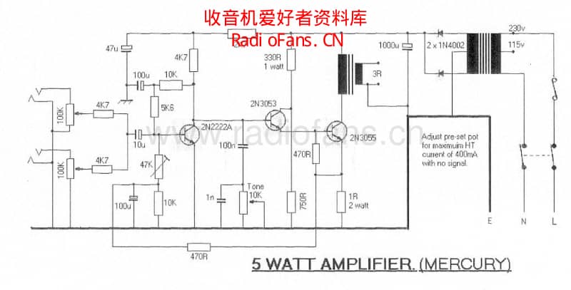 Selmer_ss_mercury_5w 电路图 维修原理图.pdf_第1页