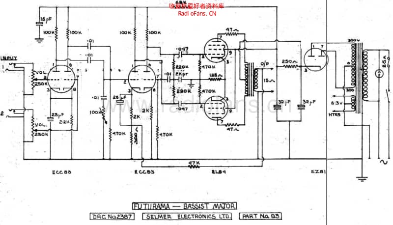 Selmer_bassistmajor15w 电路图 维修原理图.pdf_第1页