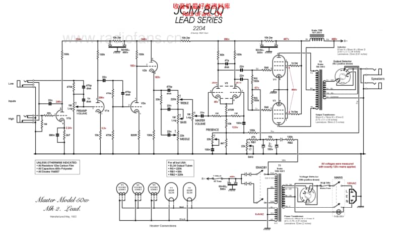 Marshall_jcm800_2204_lead_series 电路图 维修原理图.pdf_第1页