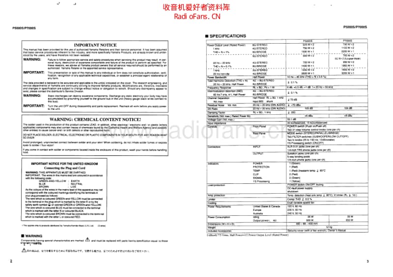 Yamaha_p5000_7000_pwramp 电路图 维修原理图.pdf_第2页