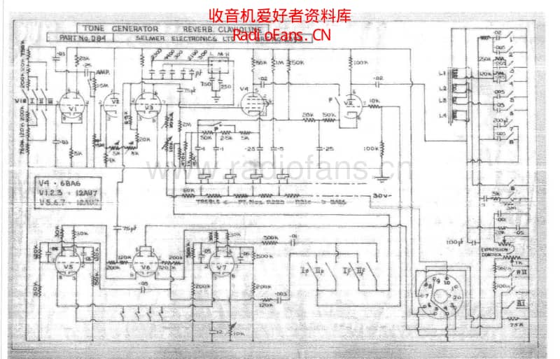 Selmer_clavioline_reverb_tonegenerator 电路图 维修原理图.pdf_第1页