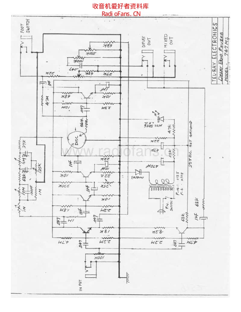 Telray_delay_echo_reverb_oilcan 电路图 维修原理图.pdf_第1页