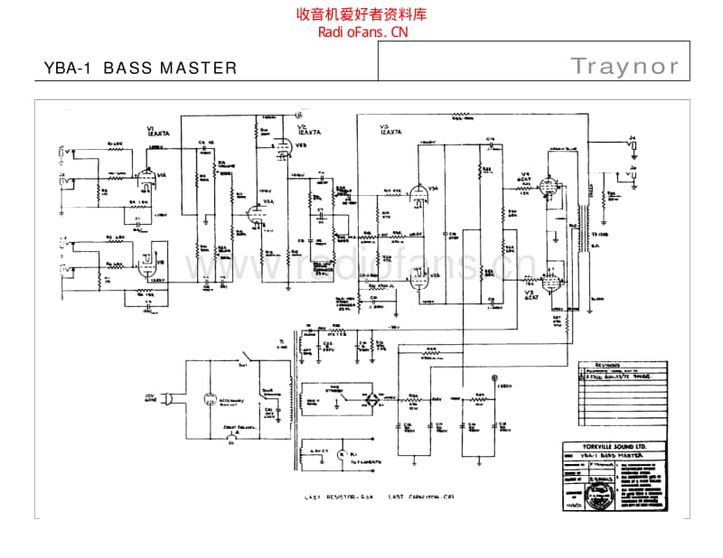 Traynor_yba_1_yba_4_bass_master 电路图 维修原理图.pdf_第1页