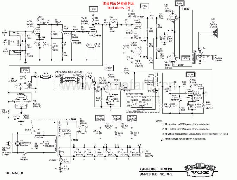 Vox_cambridge_reverb_v3 电路图 维修原理图.pdf_第1页