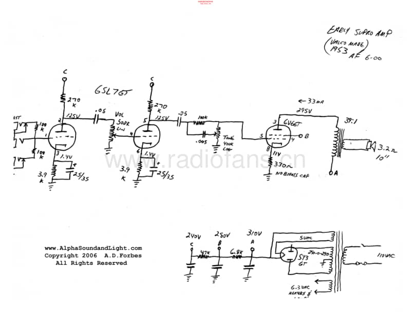 Supro_valco_early1953 电路图 维修原理图.pdf_第1页