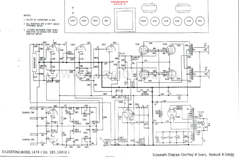 Silvertone1474 电路图 维修原理图.pdf_第1页