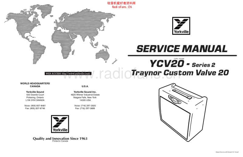 Traynor_ycv20 电路图 维修原理图.pdf_第1页