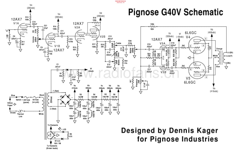 Pignose_g40 电路图 维修原理图.pdf_第1页