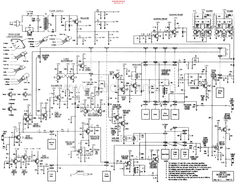 Maestro_g2_rhythmnsound_fuzz 电路图 维修原理图.pdf_第1页