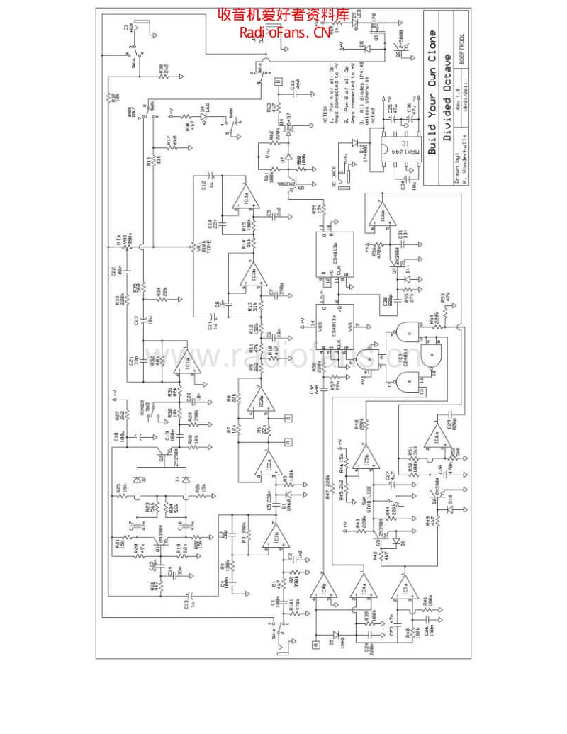 Mu_tron_octave_divider_clone 电路图 维修原理图.pdf_第1页