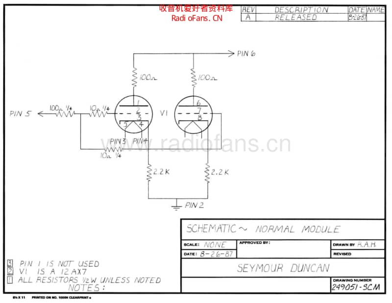 Seymour_Duncan_Modules_Amplifier_Schematic 电路图 维修原理图.pdf_第2页