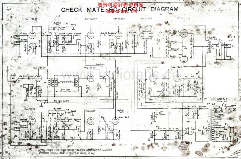 Teisco_checkmate_60 电路图 维修原理图.pdf_第1页