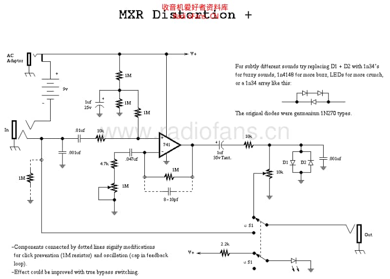 Mxr_dist_plus 电路图 维修原理图.pdf_第1页