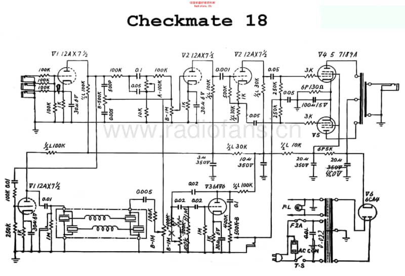 Teisco_checkmate_18 电路图 维修原理图.pdf_第1页